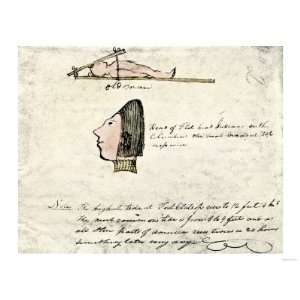 William Clarks Sketch of Flathead Indians in His Diary, c.1804 1806 