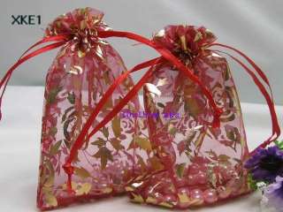   Rose Organza Wedding Favor Gift Bags Pouches/ Premium Jewelry Package