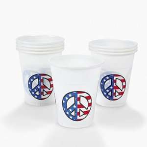   Peace Symbol Disposable Cups   Tableware & Party Cups Toys & Games