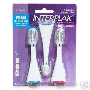 NEW 3 Interplak Replacement Toothbrush Heads 91000  