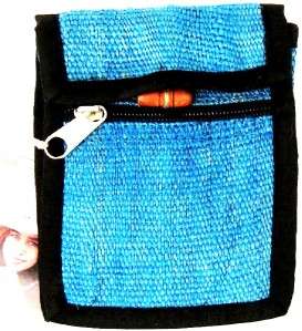 HEMP Cellphone i Pod Case Bag Shoulder Purse Belt BLUE  