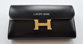 BNIB Authentic Hermes LONG Black Constance Wallet Clutch LONG SUPER 
