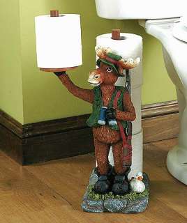 Moose Cabin Toilet Roll Tissue Statue Paper Holder