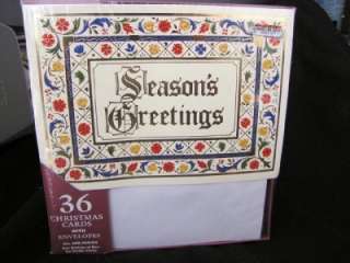 NIB 36 Seasons Greetings Christmas Cards Envelopes  
