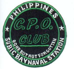 SUBIC BAY NAVAL STATION PHILIPPINES CPO CLUB PATCH  