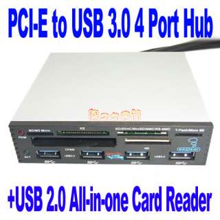 pci e to usb 3 0 4 port internal combo 2 0 all in one card reader for 