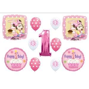  BABY MINNIE MOUSE CUPCAKE 1ST First BIRTHDAY PARTY 