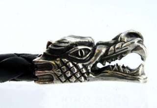 King Baby Studios Leather Dragon Clasp Bracelet 925 NEW  