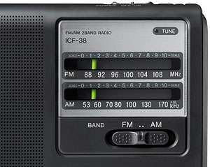  Sony ICF38 Portable AM/FM Radio (Black) Electronics