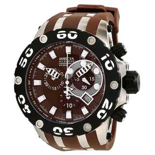 Invicta 0907 watch designed for Men having Brown dial and Rubber Strap 