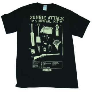Shaun of the Dead Zombie Survival Kit Comedy Movie T Shirt Tee  