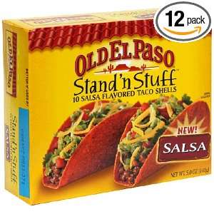 Old El Paso Stand n Stuff Taco Shells, Salsa, 5.0 Ounce Boxes (Pack of 