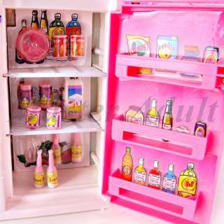 Complete Kitchen Cabinet Set for Barbie 20+ pcs with sound & lighting 