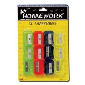 Pencil Sharpeners   assorted colors   12 pack Case Pack 48 