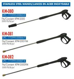 King Canada Tools KM 080 Pressure Washer Stainless Steel Wand KPW2000 