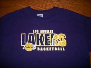 NBA LA LOS ANGELES LAKERS BASKETBALL PURPLE T SHIRT XL EXTRA LARGE X 