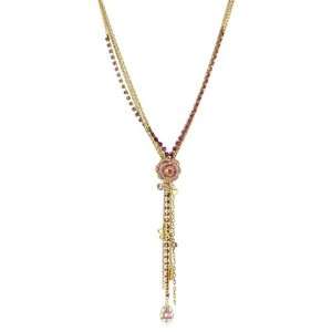  Betsey Johnson Iconic Ombre Rose Multi Chain Y Shaped 