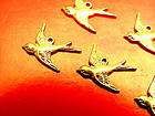 BIRDS VINTAGE BRASS FINDINGS BLUE BIRD LARGE LOT SUPPLIES FOR JEWELRY 