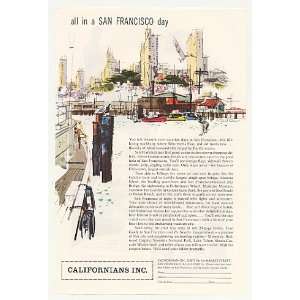   San Francisco W David Shaw art Californians Print Ad: Home & Kitchen
