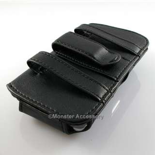  the black leather pouch belt clip case provides the 