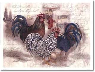 title rooster trinity artist alma lee paper size 13 x 17 image size 12 