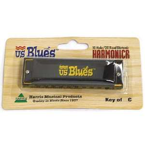  US Blues 10 Hole Blues Style Harmonica, Key of G Musical 