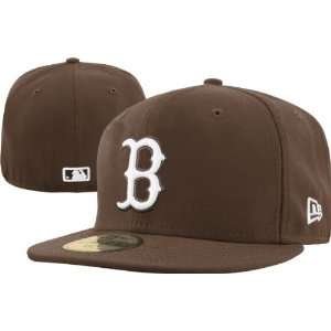  Boston Red Sox 59FIFTY Fashion Brown Fitted Hat: Sports 