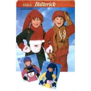   Sewing Pattern Kids Christmas Package Scarf Mittens Hat Arts, Crafts