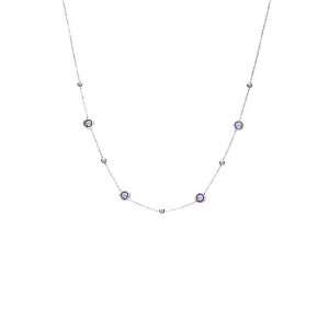  Ippolita Silver Rain Diamond & Stone Station Necklace 