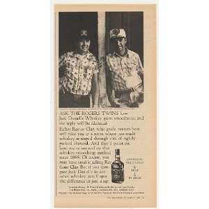  1981 Ray Clay Rogers Twins Jack Daniels Photo Print Ad 