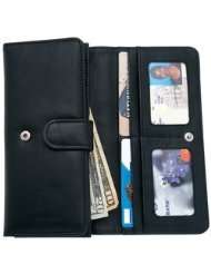 Embassy Ladies Solid Genuine Leather Wallet Multiple Slots Snap 