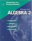 Algebra 2 by Holt McDougal (2000, Paperback, Workbook)