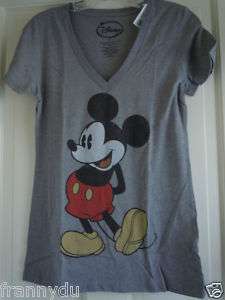 Womens MICKEY MOUSE Retro Look License T Shirt Tee NWT  