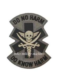   DO KNOW NO HARM PIRATE COMBAT MEDIC MED MEDICAL MILITARY MORALE PATCH