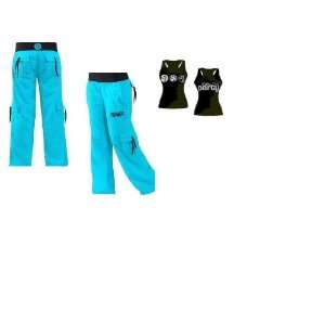  Zumba Cargo Pants (Blue) + Racerback Top (Black) Sports 