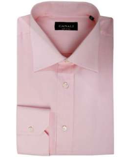 Canali pink spread collar dress shirt   