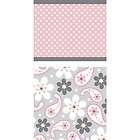 Gray Pink Dots Paisley tablecover Pink Paisley Dots Bridal Shower 