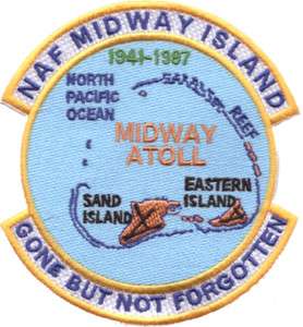US NAVY BASE PATCH, MIDWAY ISLAND NAF, NORTH PACIFIC *  
