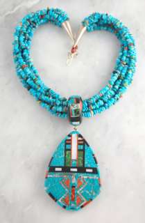   silver blue turquoise necklace santo domingo item nk mc384 christopher