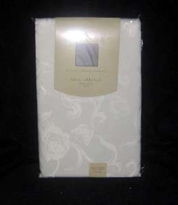 ELEGANT FABRIC TABLECLOTH OFF WHITE 60 X 102 OBLONG  