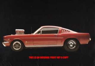 1965 Ford Mustang pro street muscle car print  