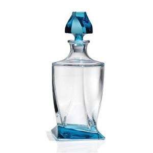 . Blue Crystal Whiskey Decanter   Legend Collection   Bohemia Crystal 