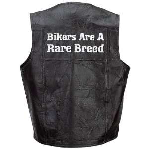  7Pc Genuine Leather Motorcycle Vest Set Rare Breed 