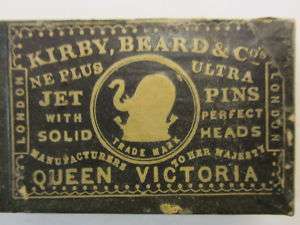 19th Century KIRBY, BEARD & Co JET PINS QUEEN VICTORIA  
