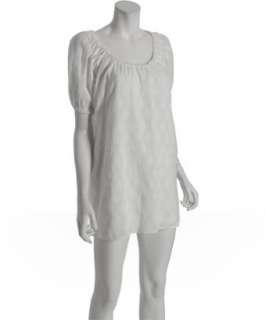 Mason by Michelle Mason white burnout cotton shift dress   up 