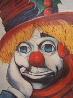 1972 RED SKELTON Lithograph Painting of HOLLY CLOWN Double Signature 