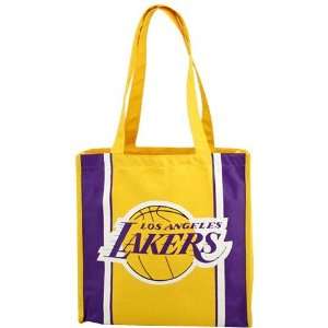  Los Angeles Lakers Gold Team Stripe Canvas Tote Sports 