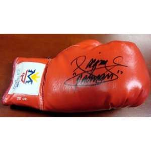  Manny Pacquiao Autographed Red Team Pacquiao Boxing Glove 