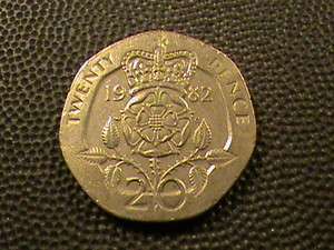 Great Britain United Kingdom 20 pence 1982  