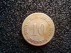 GERMANY 1908 D 10 PFENNIG COPPER NICKEL COIN